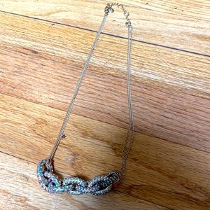 Jcrew gold and crystal necklace
